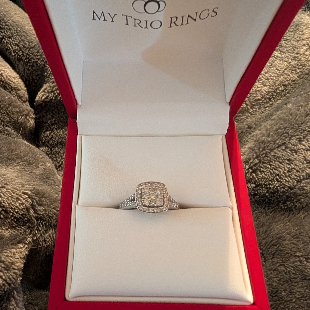 Silver Diamond Ring